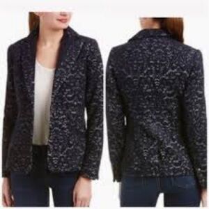 Cabi Wool-Blend Jacquard Jacket Blazer NEW Sz 12
